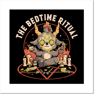 The Bedtime Ritual - Funny Evil Baphomet Gift Posters and Art